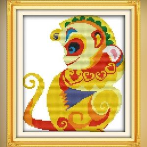 Monkey King Stamped Cross Stitch Kit